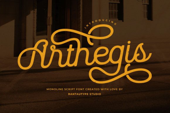 Arthegis: An Elegant Script Font for Real Branding Projects