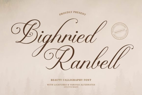 Bighried Ranbell: A Luxury Script Font That Elevates Real Small Business Brands
