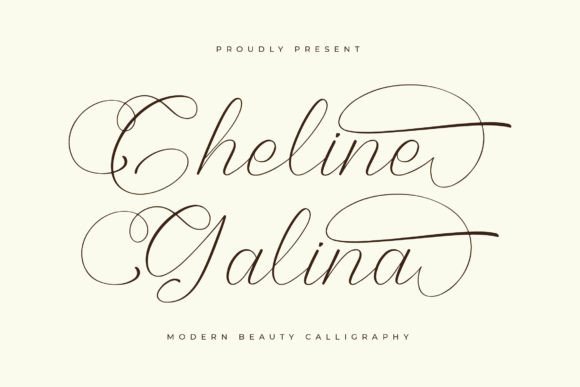 Cheline Galina: A Modern Script Font for Thoughtful Editorial Design