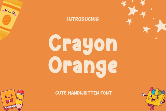 Crayon Orange: A Friendly Handwritten Font for Crafters & Sellers