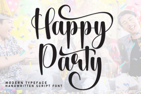 Happy Party: An Elegant Script Font for Thoughtful Branding