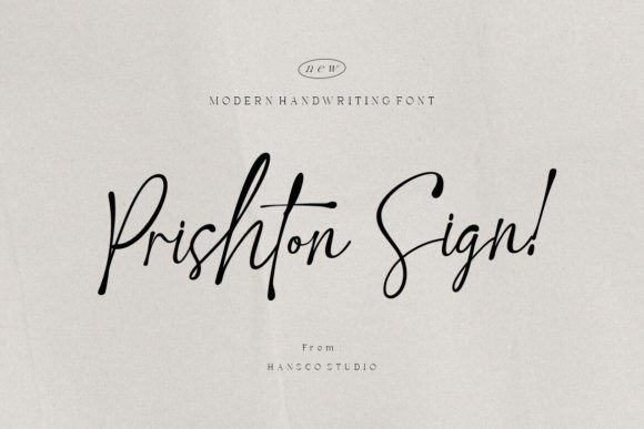 Prishton Sign: A Natural Handwriting Font for Modern Branding