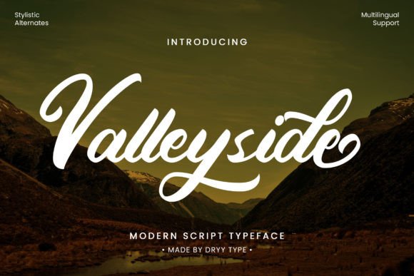 Valleyside: A Sophisticated Script Font for Scroll-Stopping Brand Content